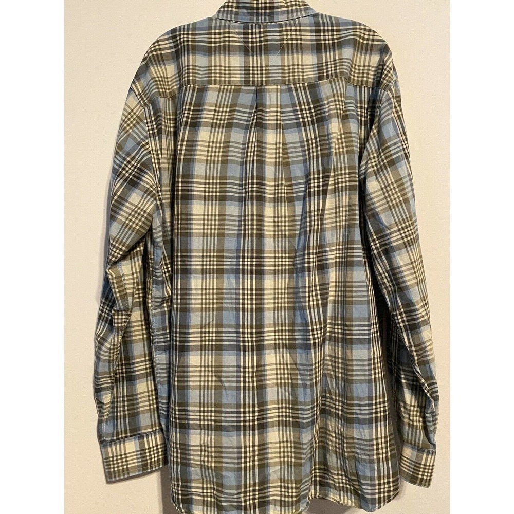𝅺TOMMY Hilfiger Island Madras Sz Extra Large Shirt Blue Plaid - Picture 8 of 8